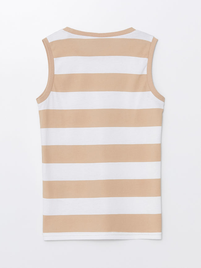 Crew Neck Striped Boy Undershirt Main Image