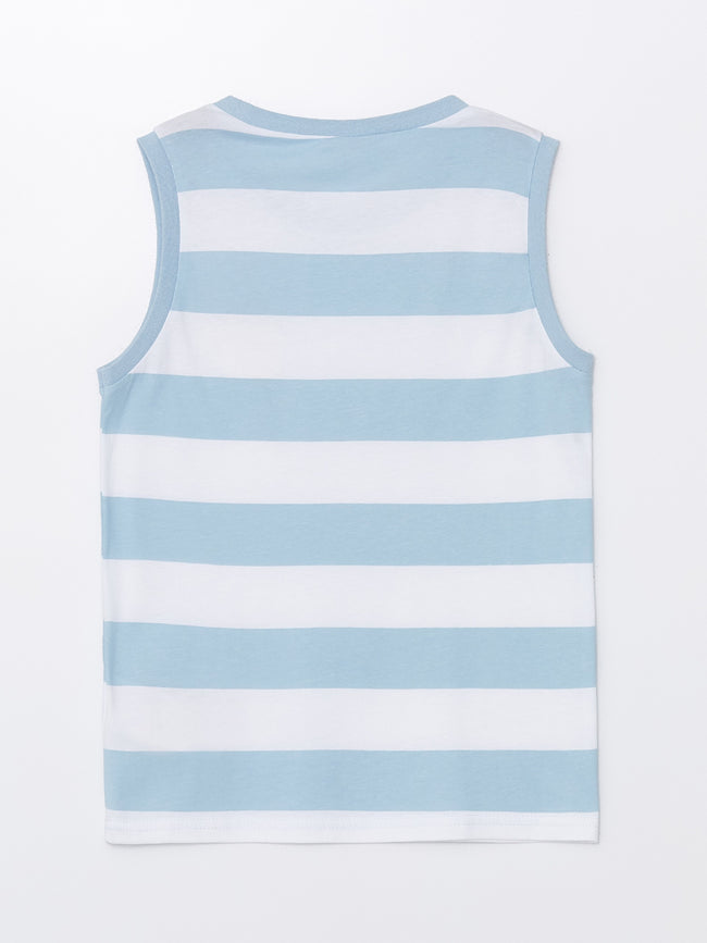 Crew Neck Striped Boy Undershirt Main Image
