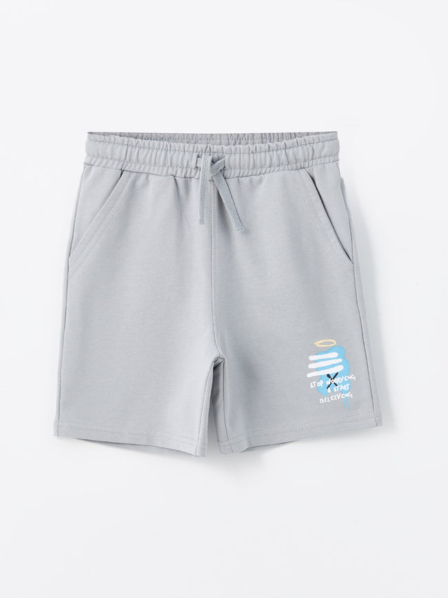 Printed Boys Shorts with Elastic Waist Hover Image