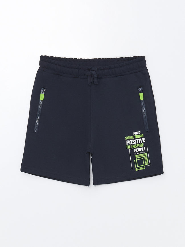 Printed Boys' Shorts with Elastic Waist Hover Image