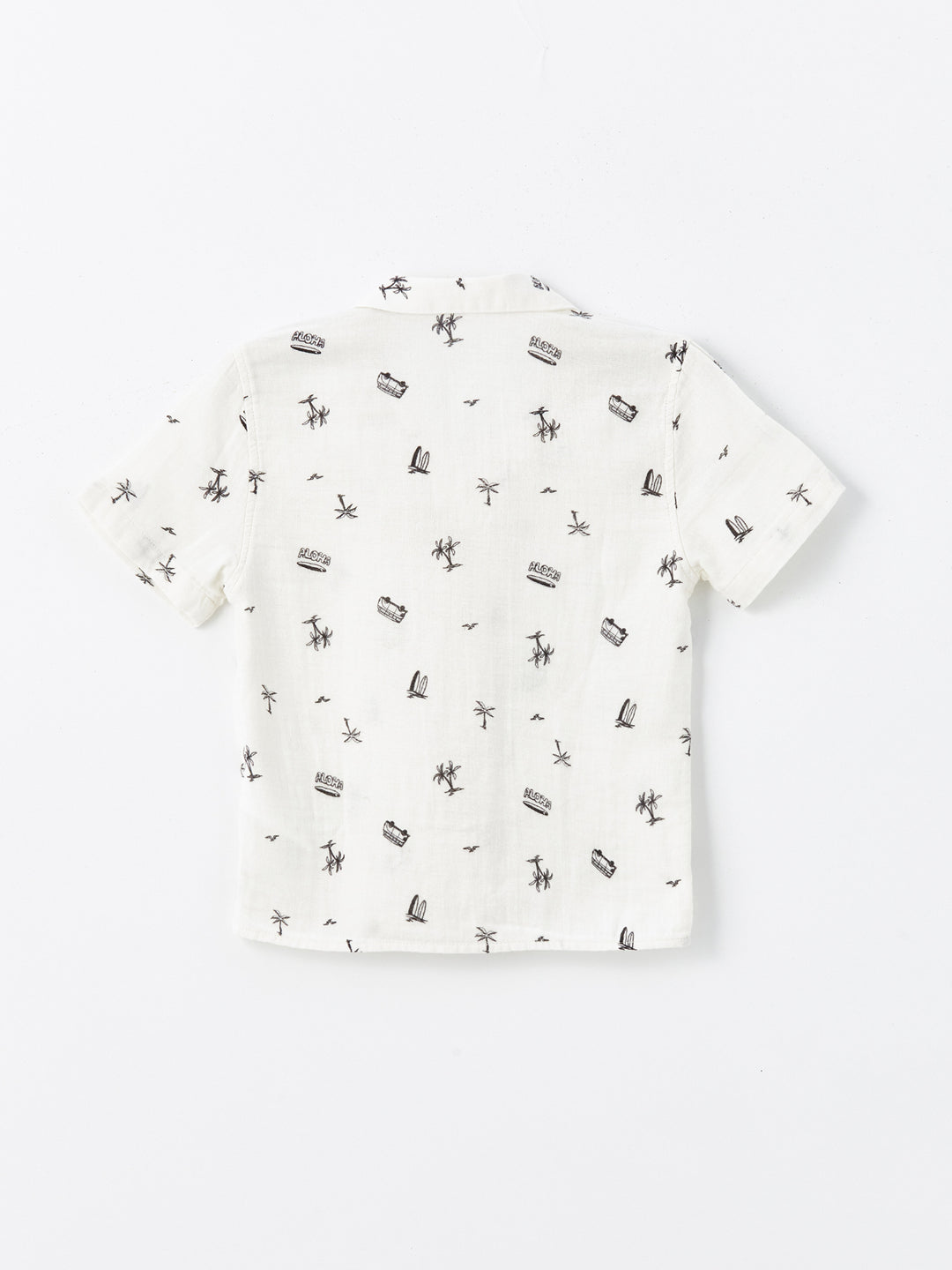 Resort Collar Short Sleeve Baby Boy Printed Shirt