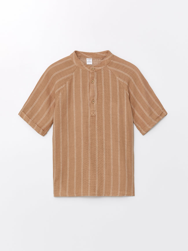 Collar Short Sleeve Baby Boy Shirt Hover Image