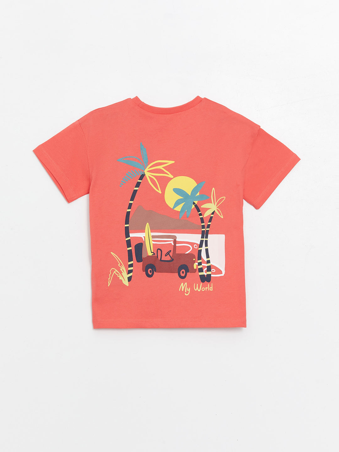 Crew Neck Short Sleeve Printed Baby Boy T-Shirt