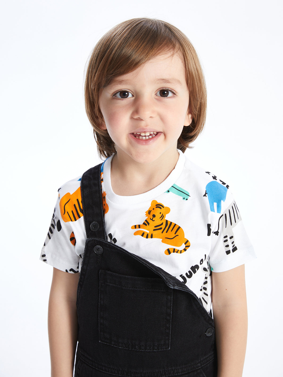 Crew Neck Short Sleeve Printed Baby Boy T-Shirt