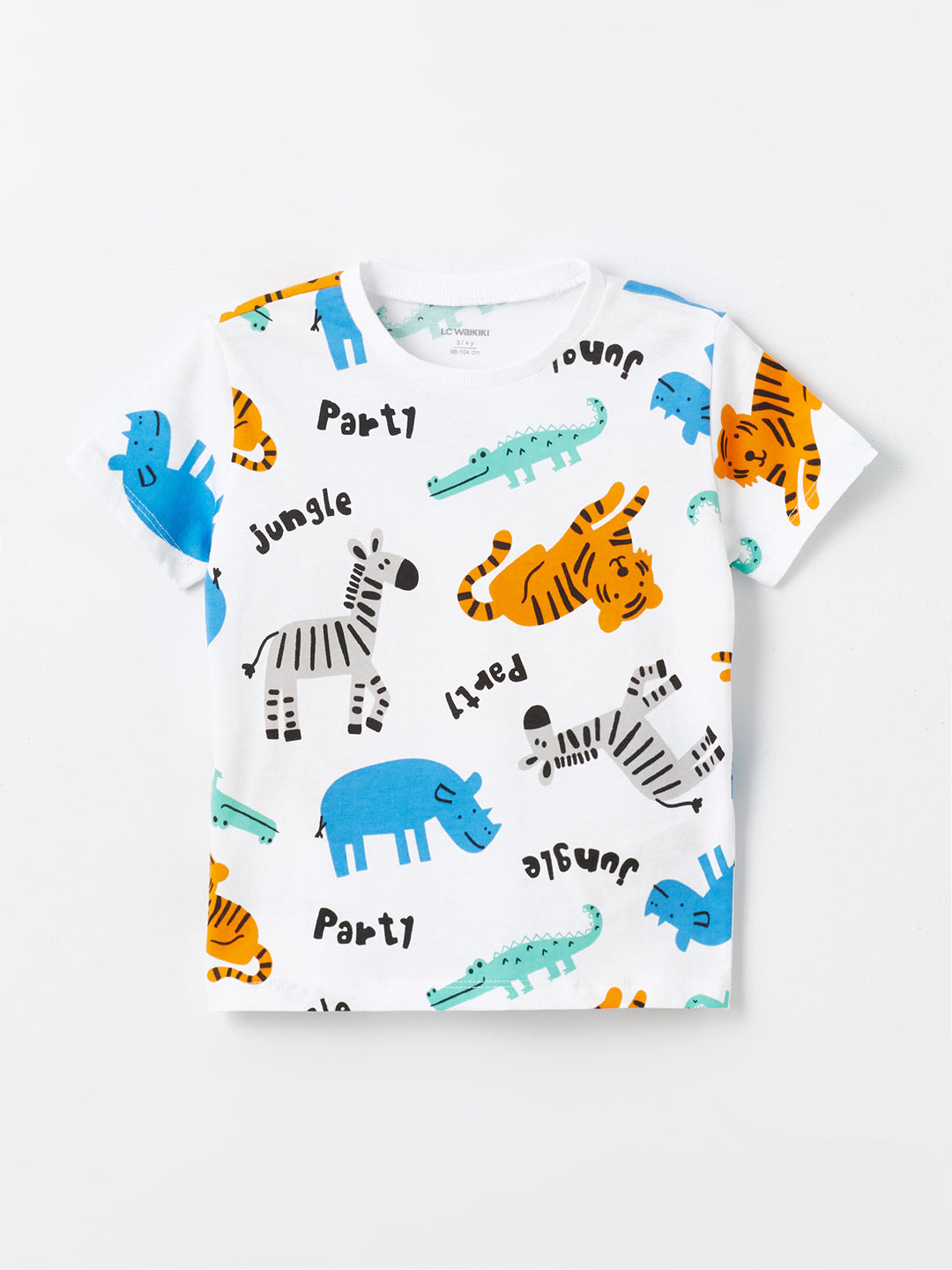 Crew Neck Short Sleeve Printed Baby Boy T-Shirt