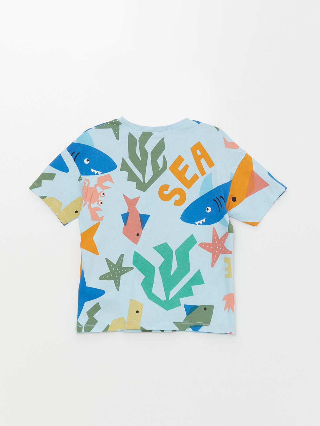 Crew Neck Short Sleeve Printed Baby Boy T-Shirt