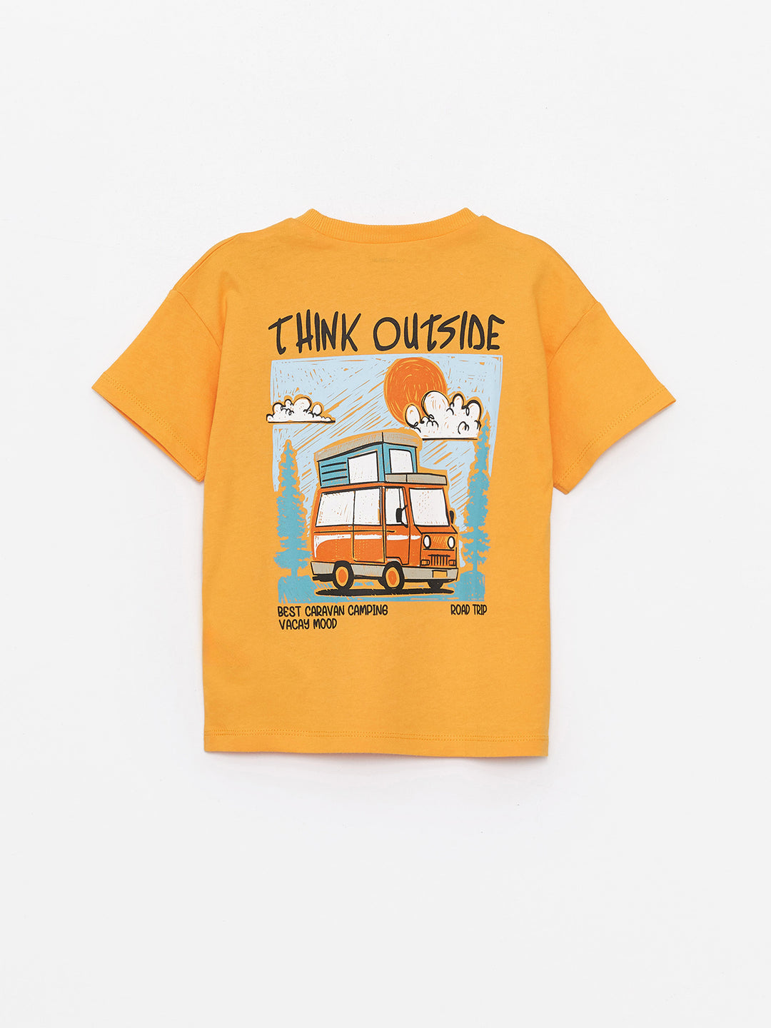 Crew Neck Short Sleeve Printed Baby Boy T-Shirt