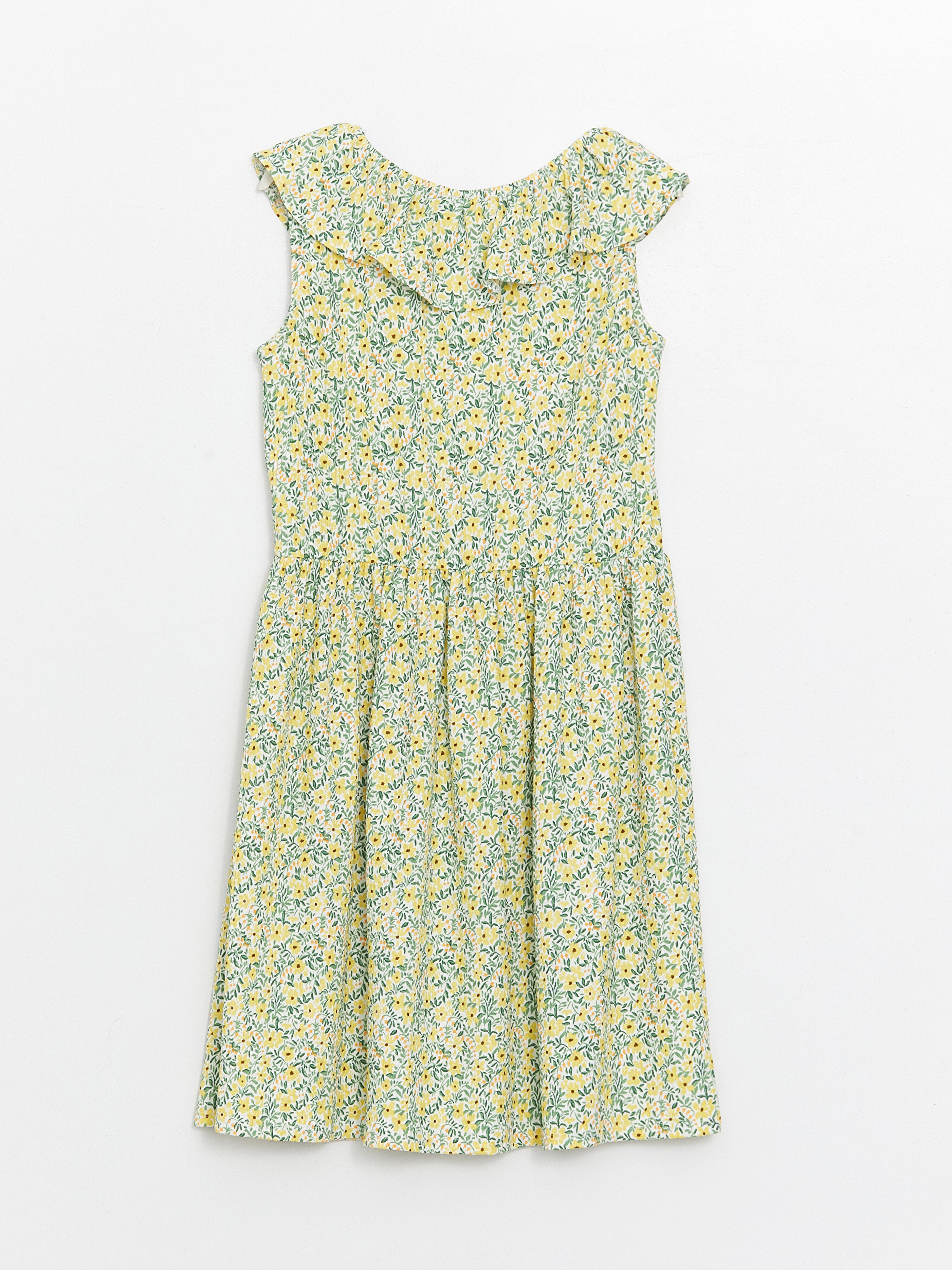 Crew Neck Floral Girls Dress