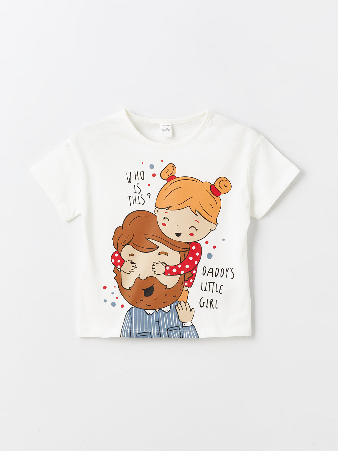 Printed Crew Neck Printed Short Sleeve Baby Girl T-Shirt, 2 Pack