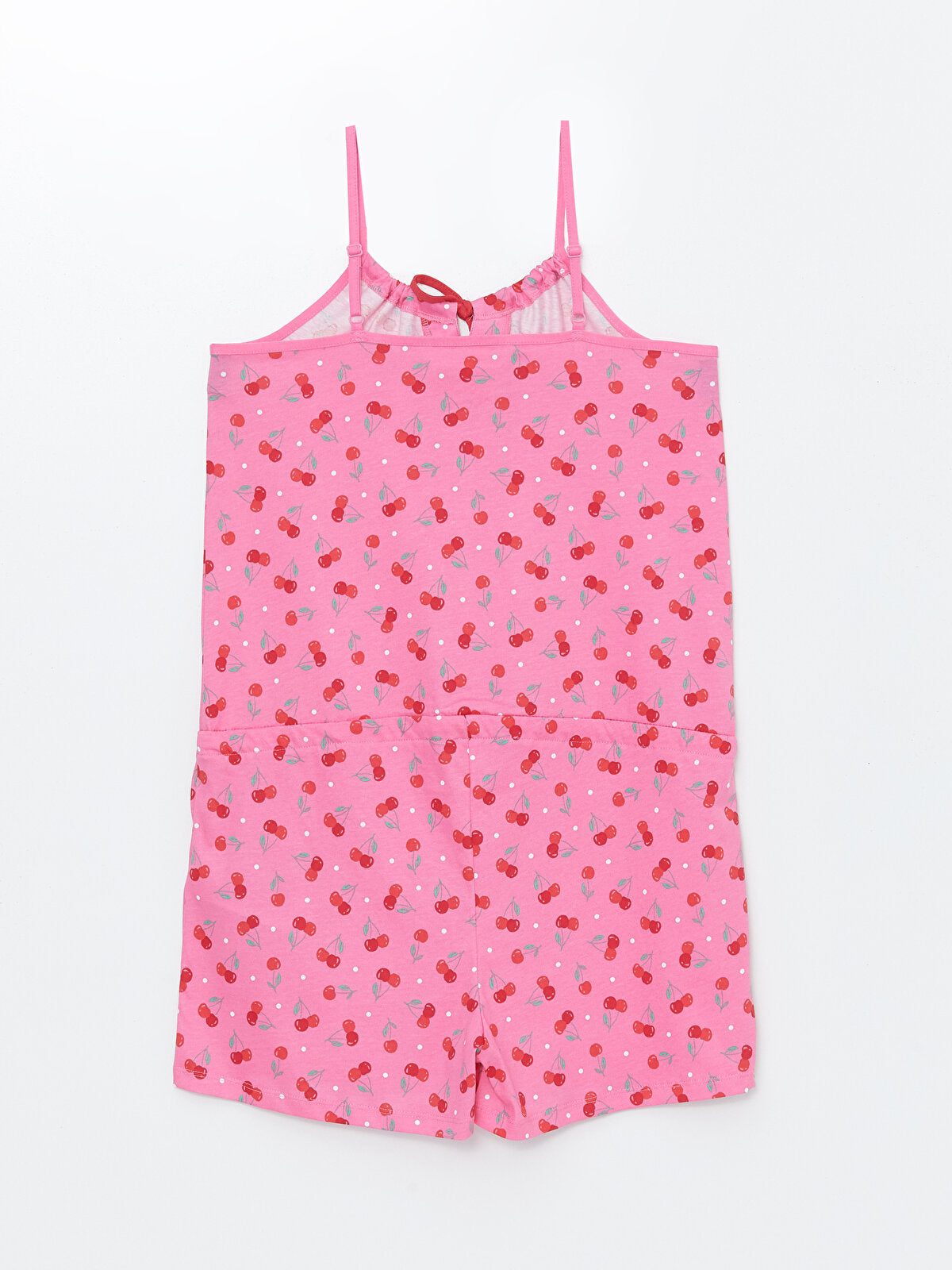 U-Neck Printed Strap Women Shorts Jumpsuit Pajamas