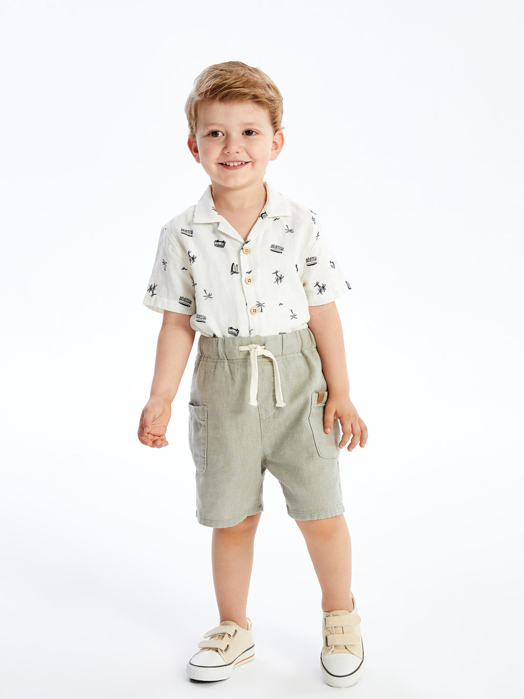 Printed Baby Boy Shorts with Elastic Waist