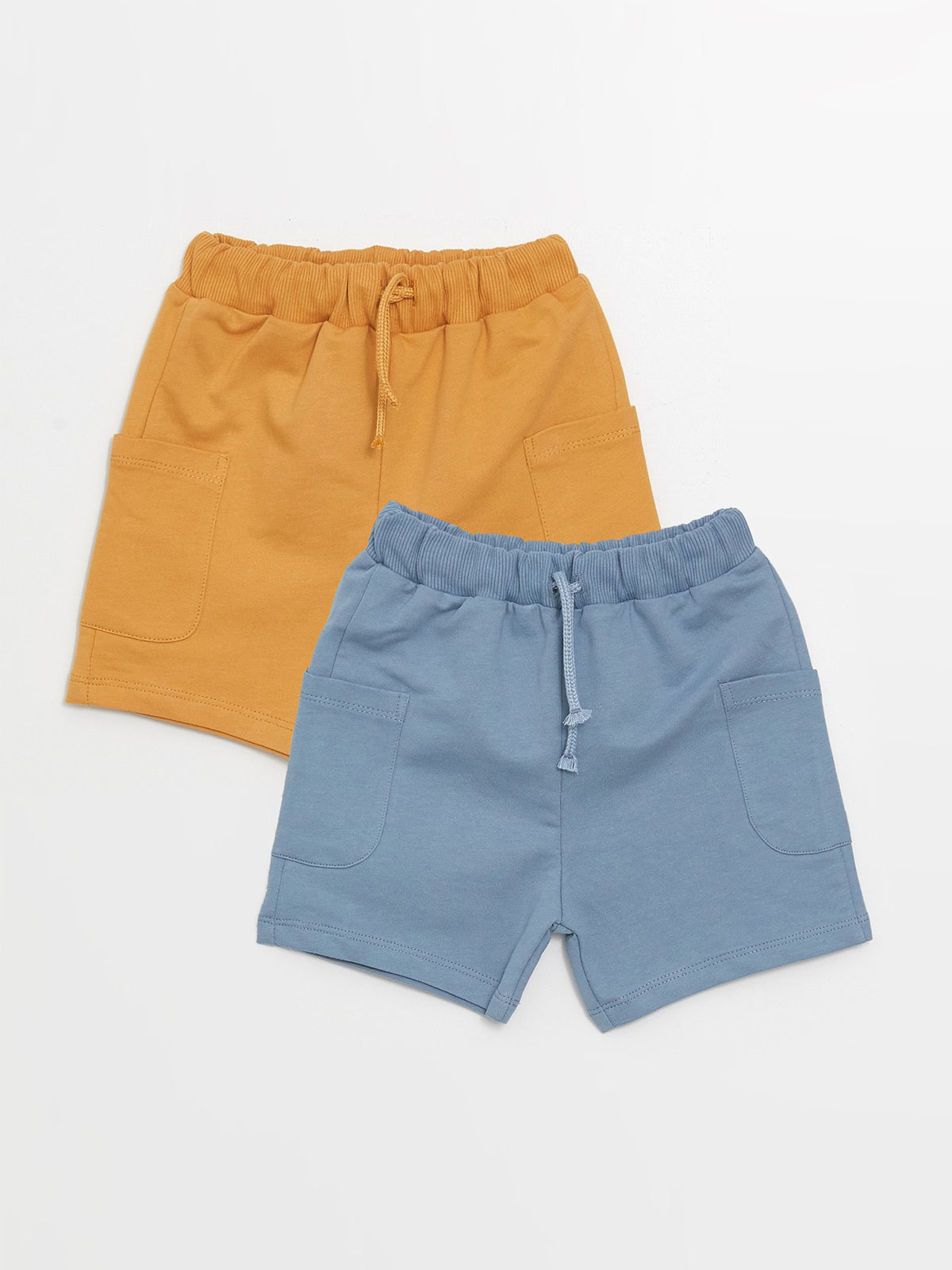 Basic Baby Boy Shorts with Elastic Waist, 2-pack