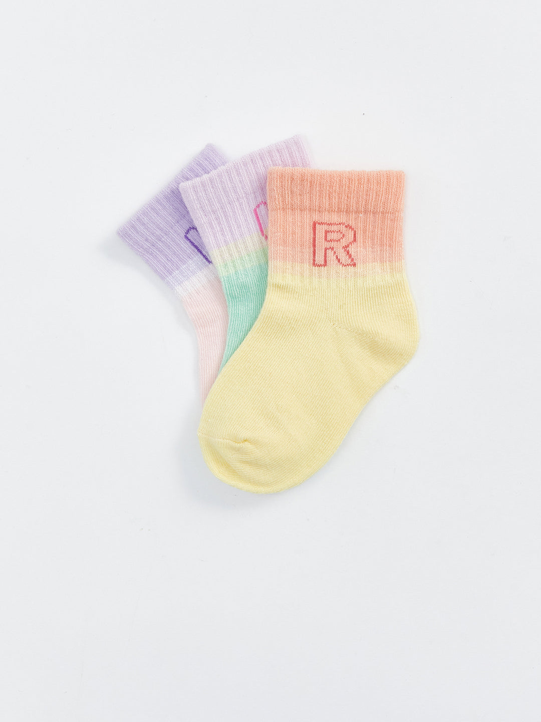 Printed Baby Girl Sock Socks 3 Pack