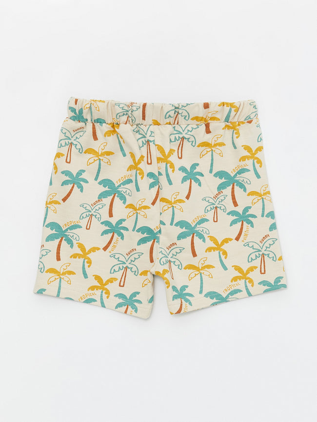 Printed Baby Boy Shorts with Elastic Waist Main Image