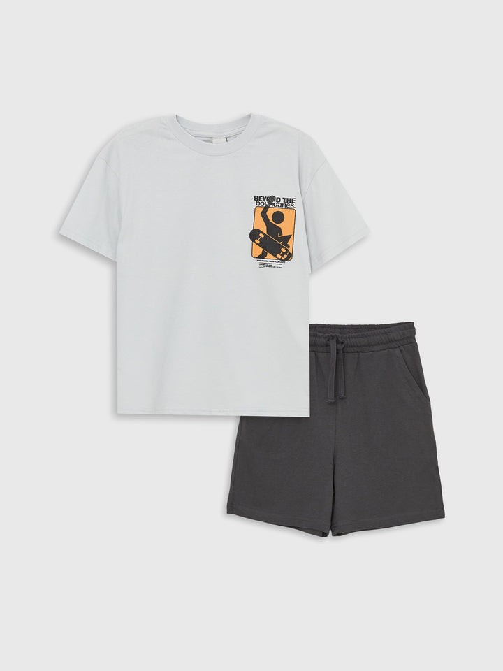 Comfortable Fit Crew Neck Boys T-Shirt and Shorts