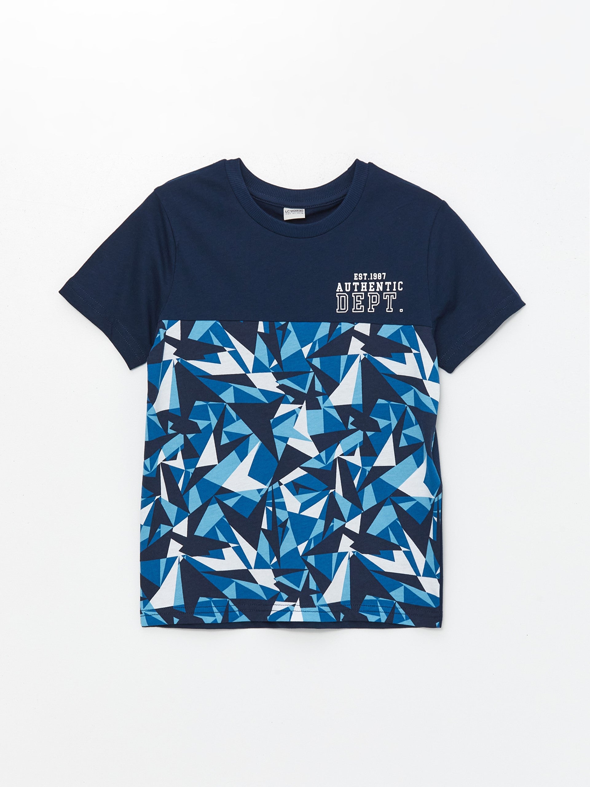 Crew Neck Printed Short Sleeve Boys T-Shirt