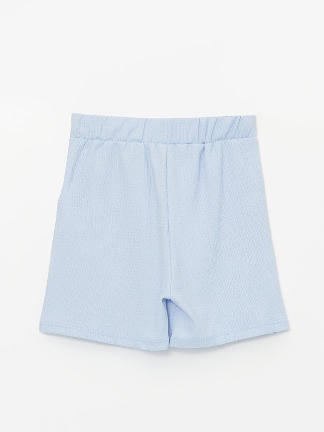 Basic Girls Shorts with Elastic Waist Main Image