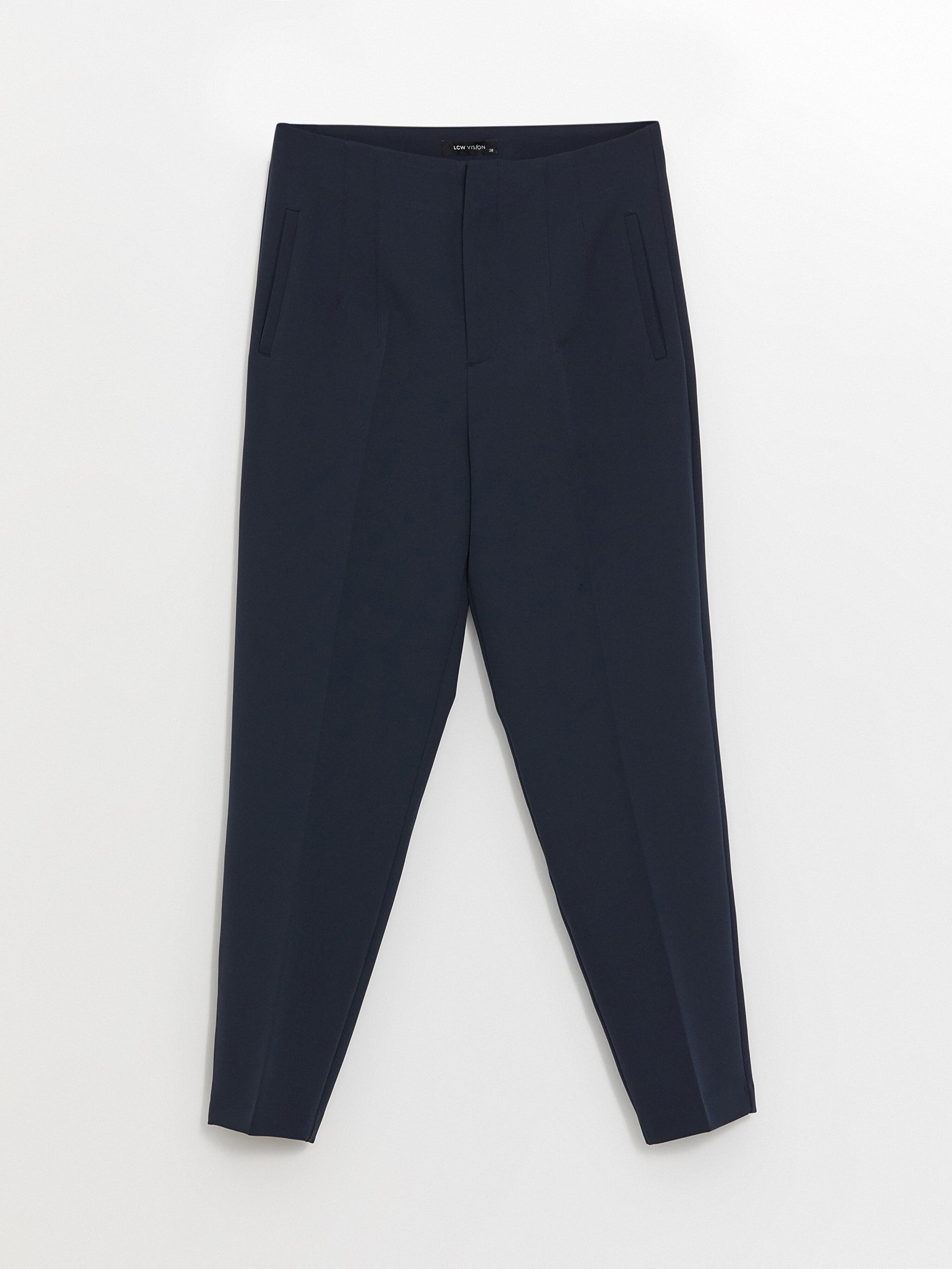 Women Carrot Cut Straight Trousers