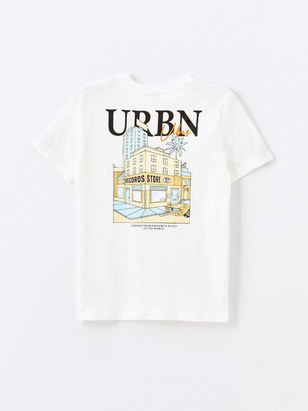 Crew Neck Printed Short Sleeve Boy T-Shirt