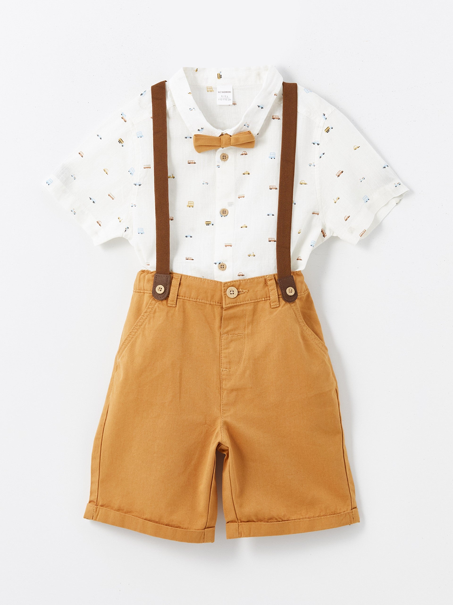 Short Sleeve Printed Baby Boy Shirt and Shorts Set of 2