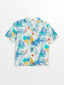 Resort Collar Short Sleeve Printed Baby Boy Shirt