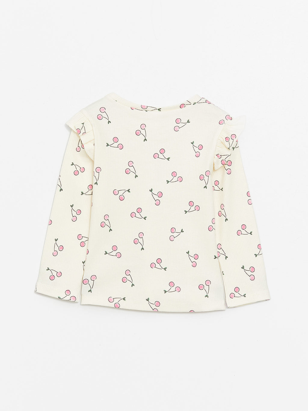 Crew Neck Long Sleeve Printed Baby Girls T-Shirt