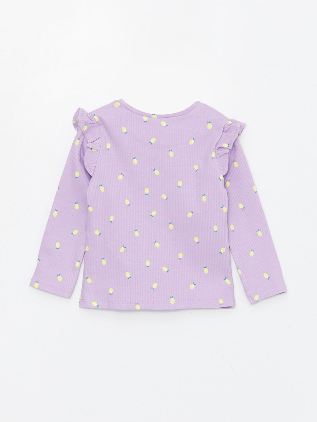 Crew Neck Long Sleeve Printed Baby Girls T-Shirt