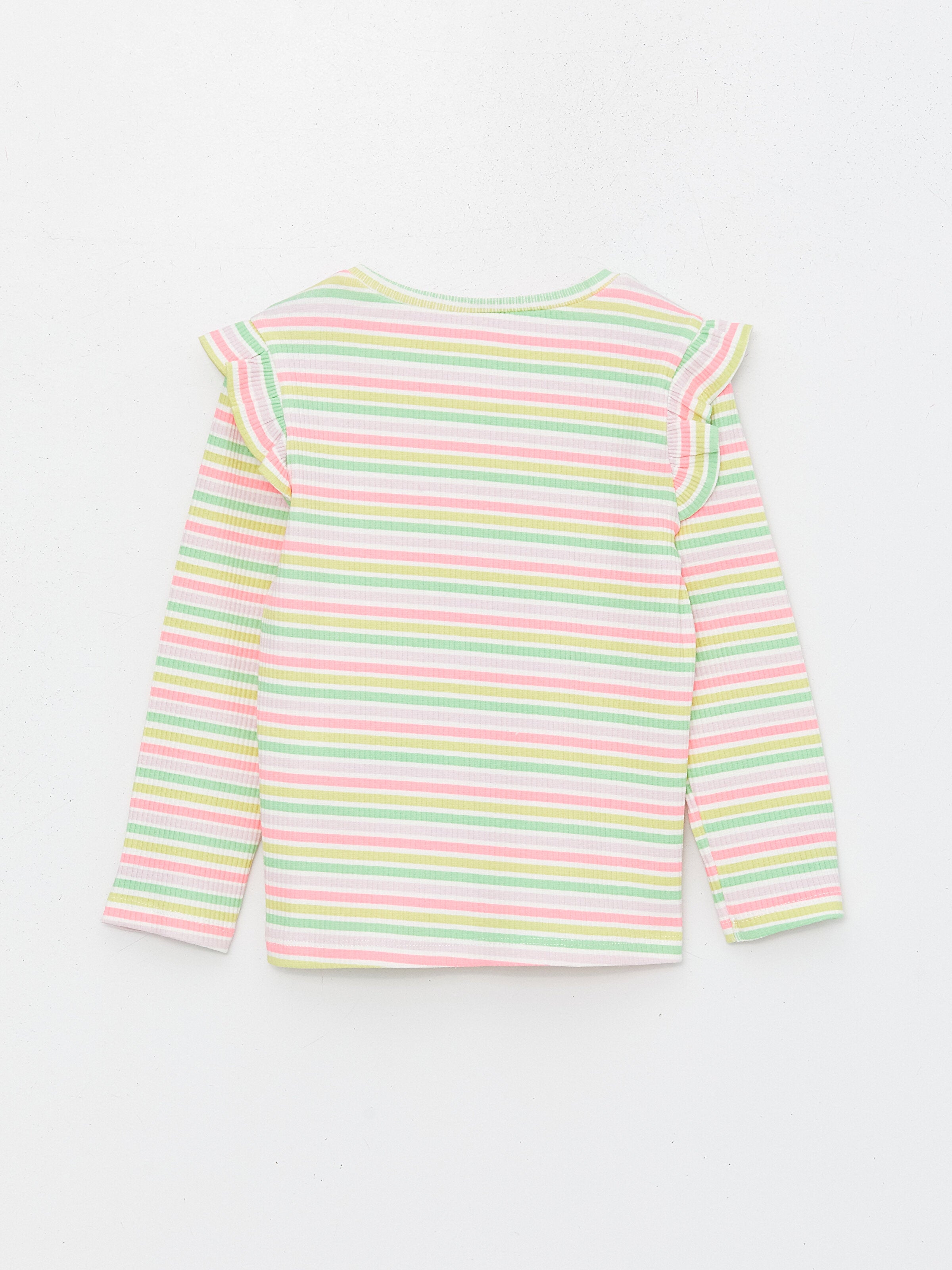 Crew Neck Long Sleeve Printed Baby Girls T-Shirt