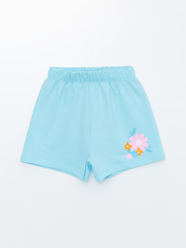 Baby Girl Shorts with Elastic Waist, 2 Pack Main Image