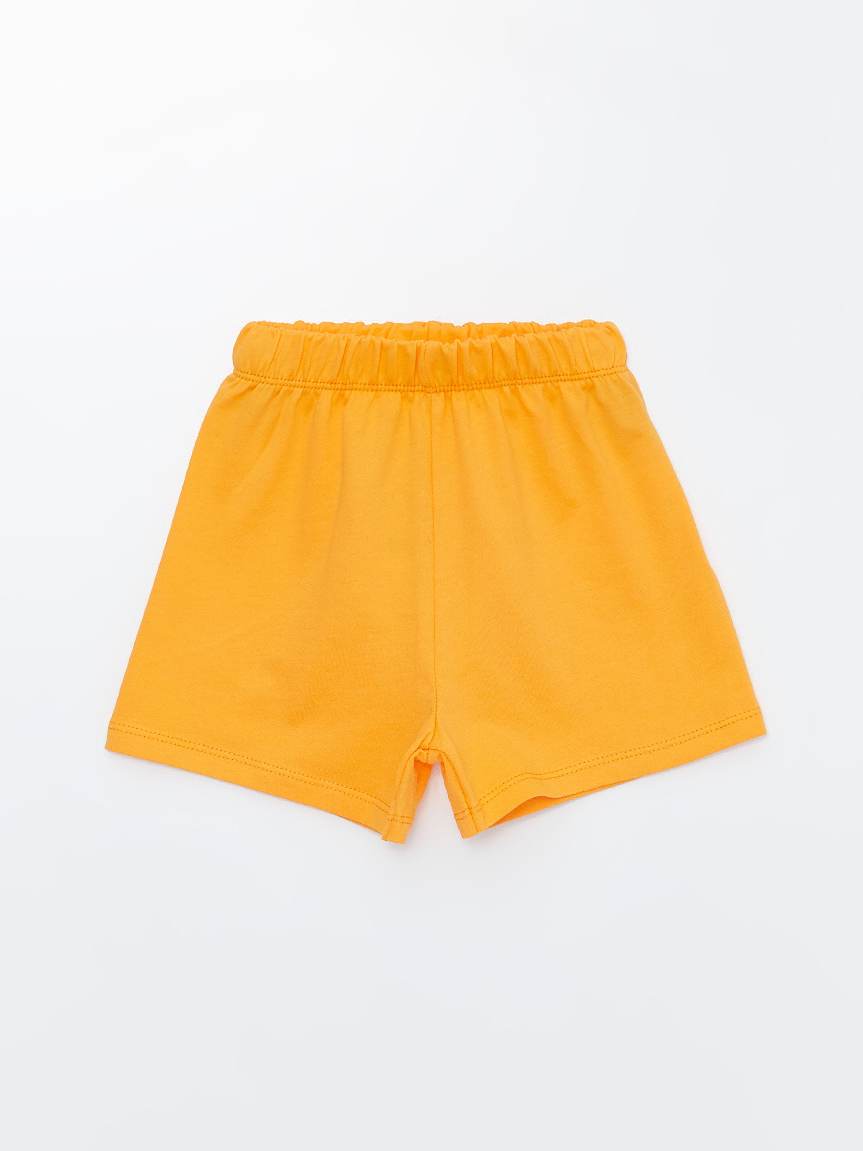 Baby Girl Shorts with Elastic Waist, 2 Pack