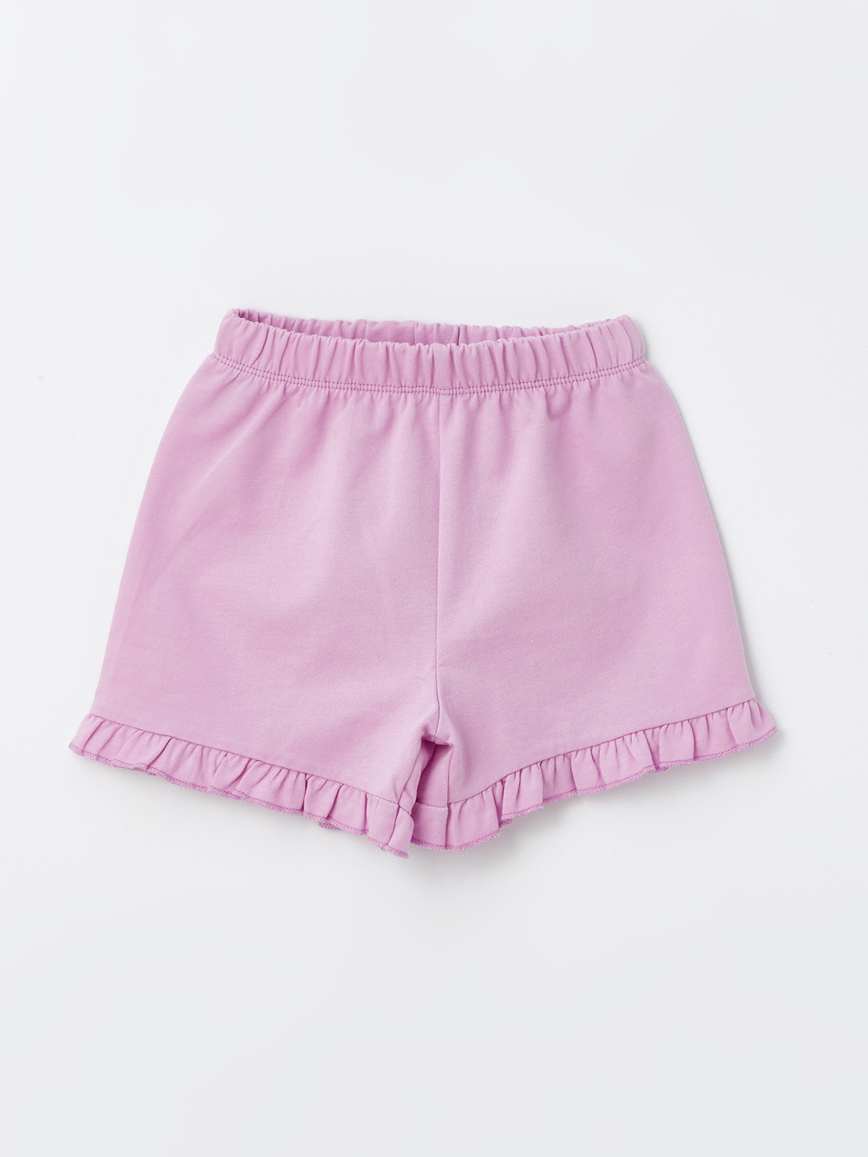 Printed Baby Girl Shorts with Elastic Waist, 2 Pack