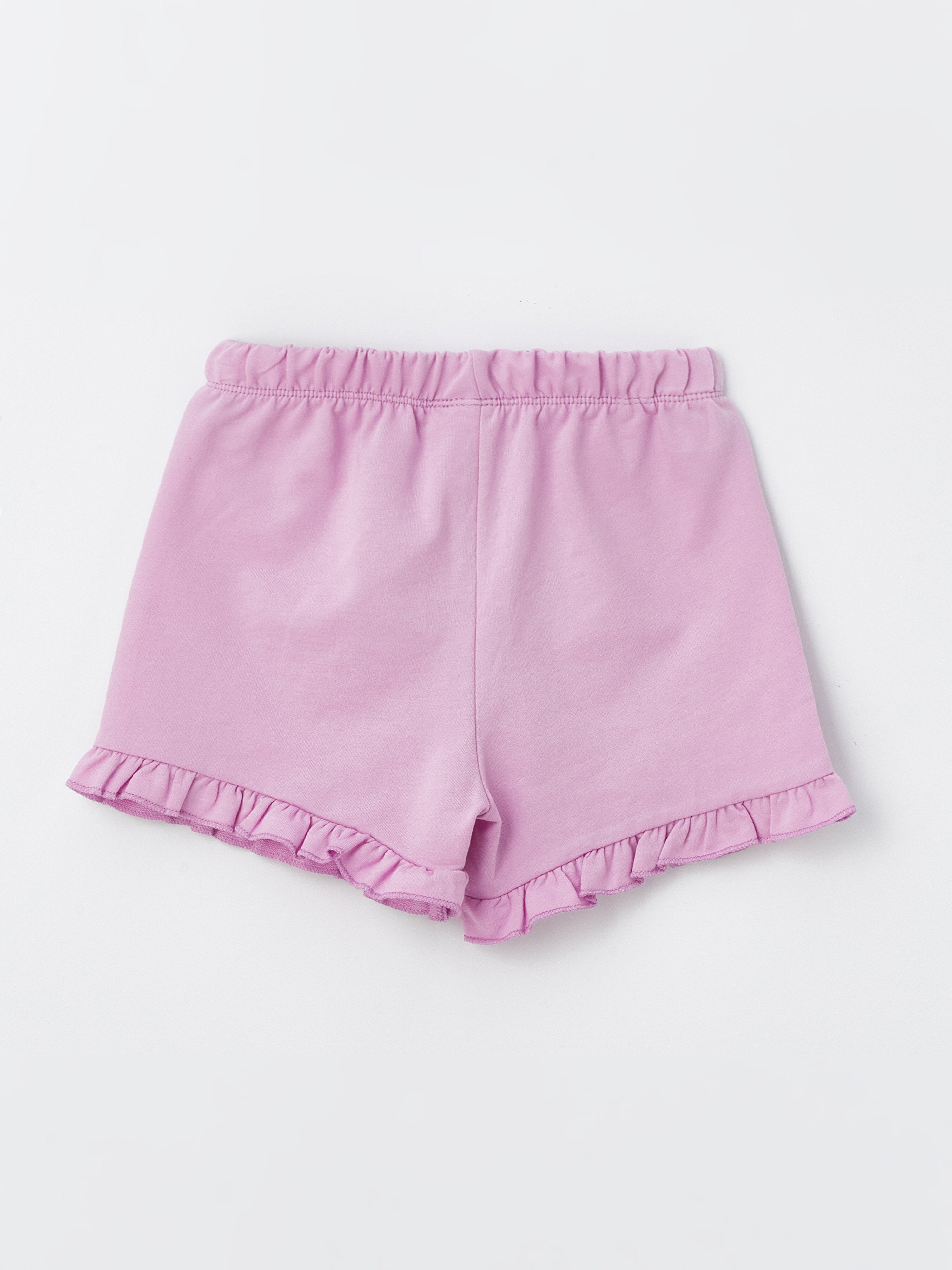 Printed Baby Girl Shorts with Elastic Waist, 2 Pack