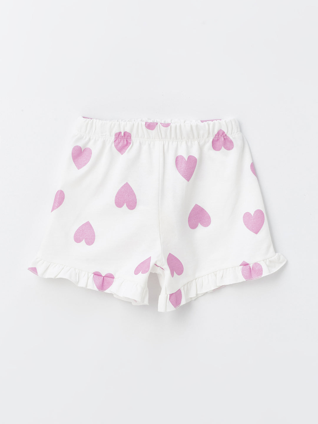 Printed Baby Girl Shorts with Elastic Waist, 2 Pack