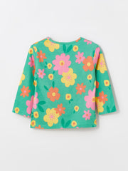 Crew Neck Long Sleeve Baby Girls T-Shirt, Pack Of 2