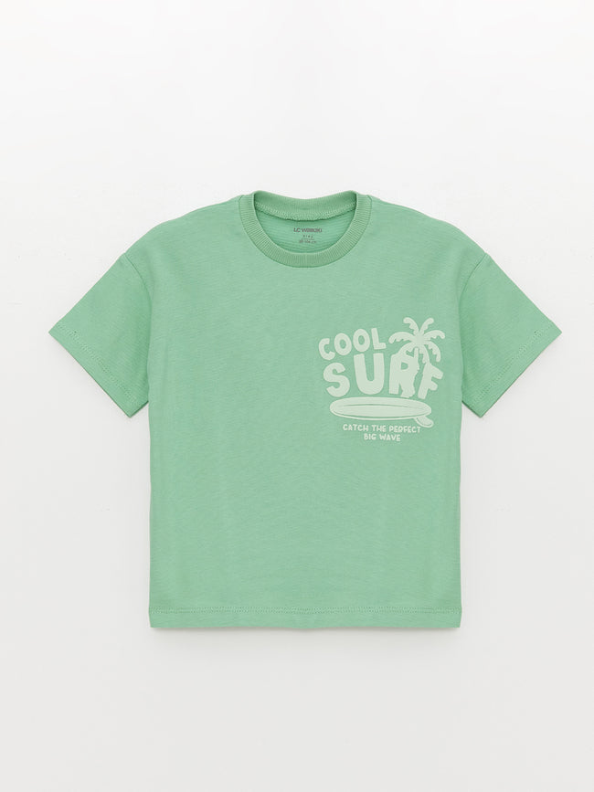 Crew Neck Short Sleeve Printed Baby Boy T-Shirt Hover Image