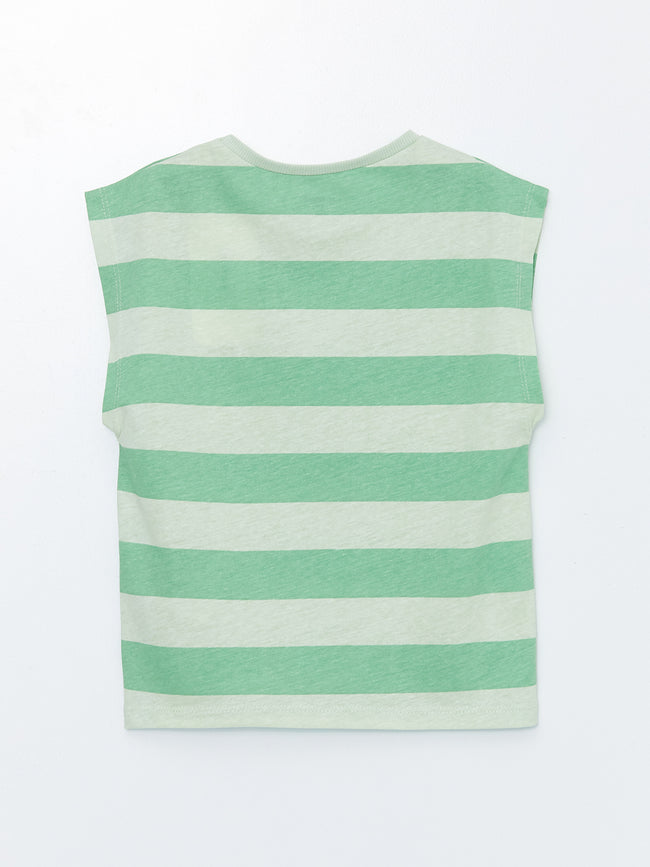 Crew Neck Striped Baby Boy Undershirt Main Image