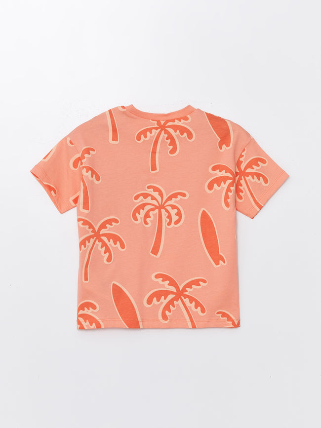 Crew Neck Short Sleeve Printed Baby Boy T-Shirt Main Image