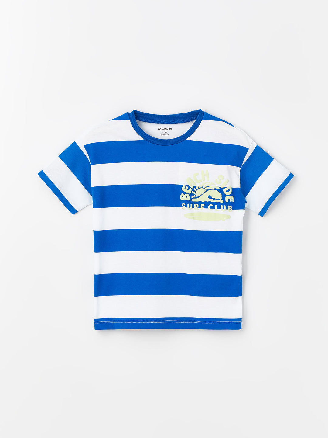 Crew Neck Short Sleeve Striped Baby Boy T-Shirt