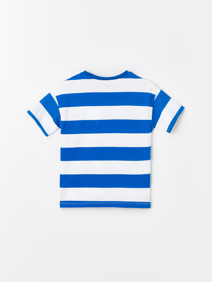 Crew Neck Short Sleeve Striped Baby Boy T-Shirt