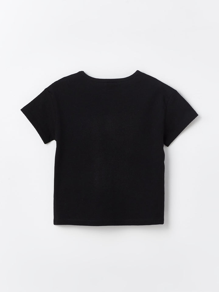 Crew Neck Printed Baby Girls T-Shirt, Pack Of 3