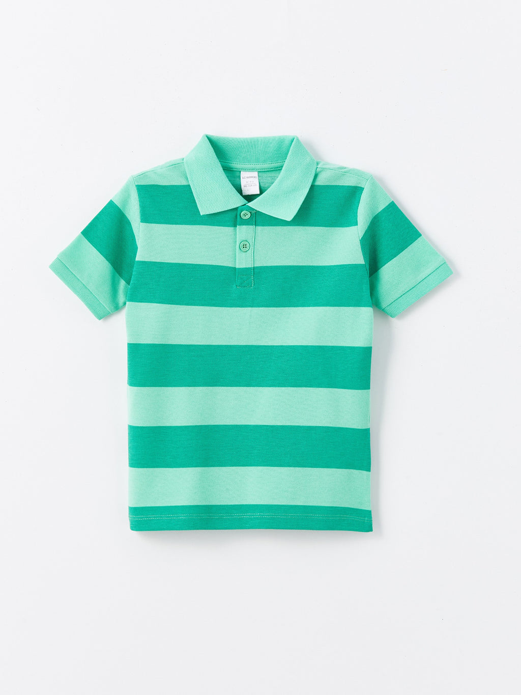Polo Neck Short Sleeve Striped Baby Boy T-Shirt