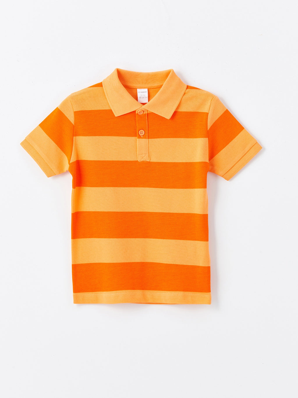 Polo Neck Short Sleeve Striped Baby Boy T-Shirt