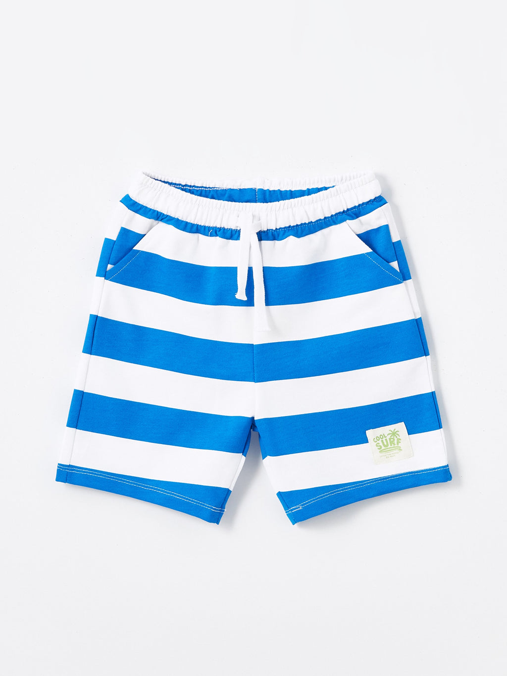 Striped Baby Boy Shorts with Elastic Waist