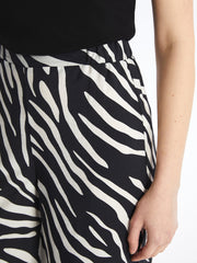 Elastic Waist Comfortable Patterned Women Trousers