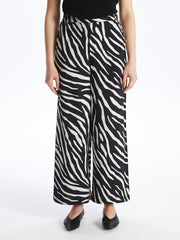 Elastic Waist Comfortable Patterned Women Trousers