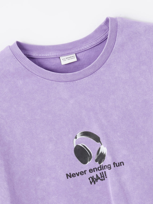 Comfortable Fit Crew Neck Short Sleeve Boy's T-Shirt Main Image