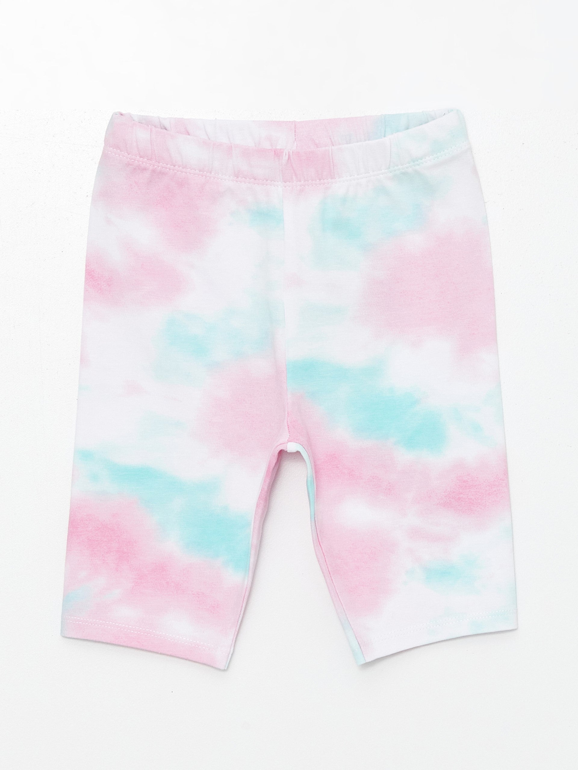 Patterned Baby Girl Shorts with Elastic Waist, 2-pack