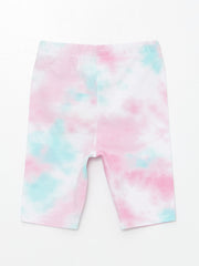 Patterned Baby Girl Shorts with Elastic Waist, 2-pack