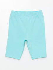 Patterned Baby Girl Shorts with Elastic Waist, 2-pack