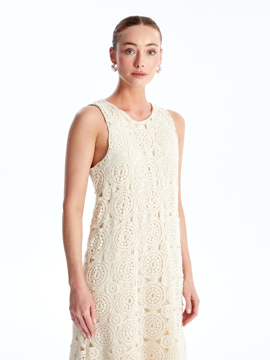 Crew Neck Lace Women's Dress